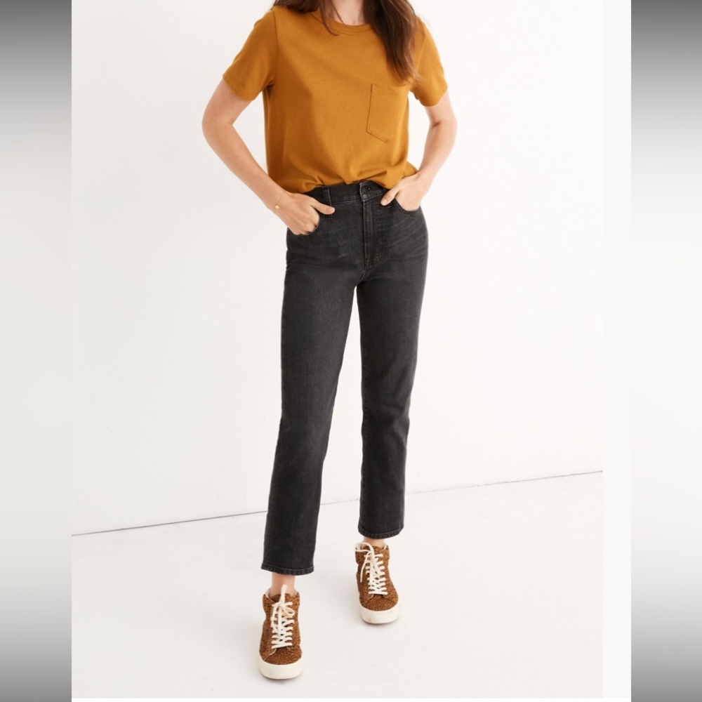 Madewell The Perfect Vintage Crop Jean Straight Leg High Waist 90s Mom Jean